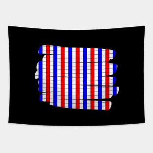 US flag colored lines Tapestry