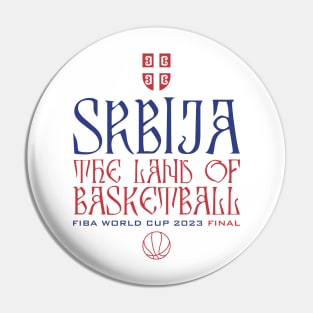 The Land of Basketball Pin