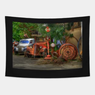 HDR of old cars awaiting scrap heap Tapestry