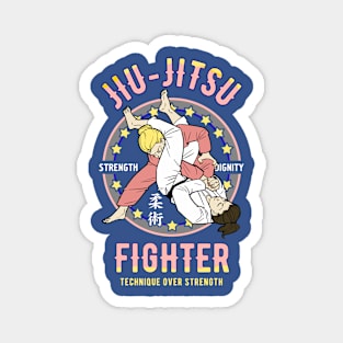 Jiu Jitsu Girl Fighter Magnet