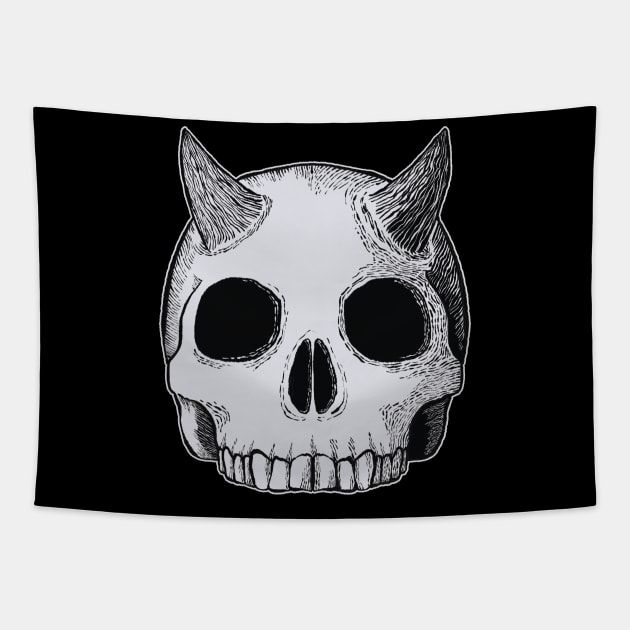 Demon SKull Tapestry by JCPhillipps