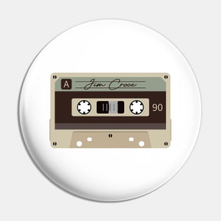 Jim Croce Vintage Cassette Tape Pin