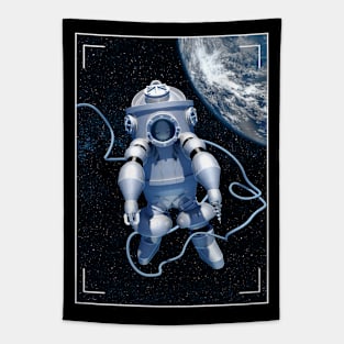 Astronaut steampunk space diver Tapestry