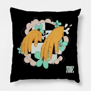 Floral hands Pillow