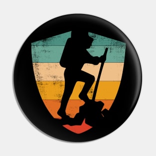 Hikers badge vintage sunset distressed Pin