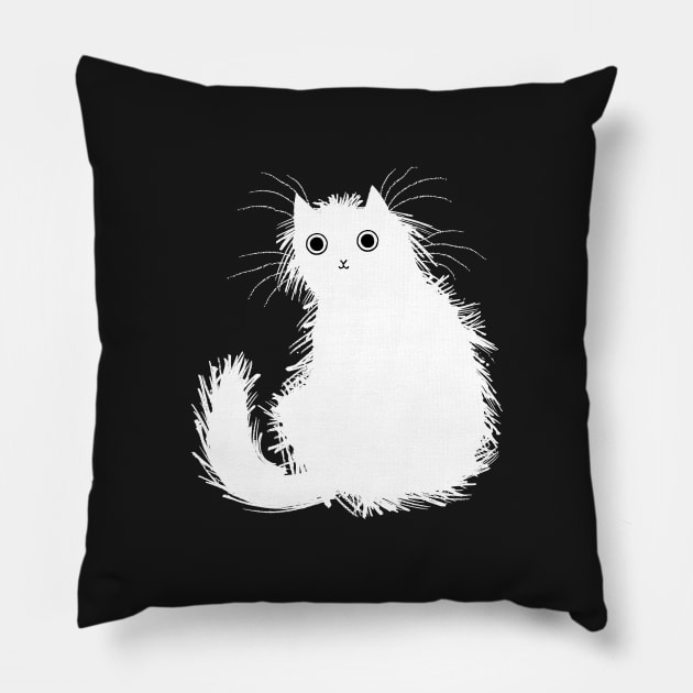 Moggy (No.1) white version Pillow by sonhouse5
