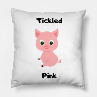 Tickled Pink Pig Design Pillow