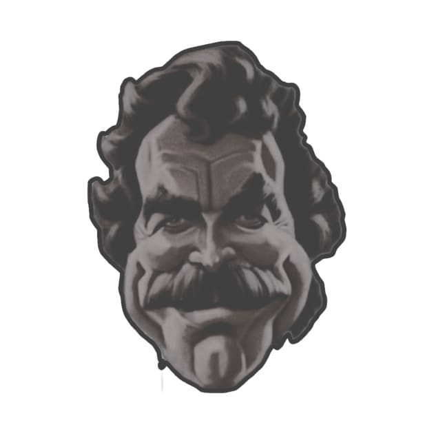 Tom Selleck face cartoon design by valentinewords