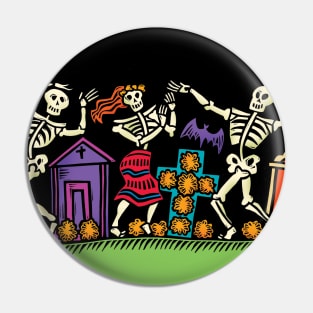 Dancing Skeletons Pin