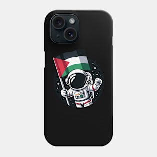 Astronaut Raising the Palestinian Flag Phone Case