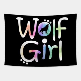 wolf girl Tapestry