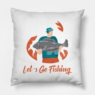 Lets Go Fishing Pillow