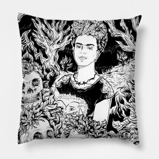 Frida (white) Pillow