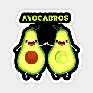 Avocabros on black Magnet