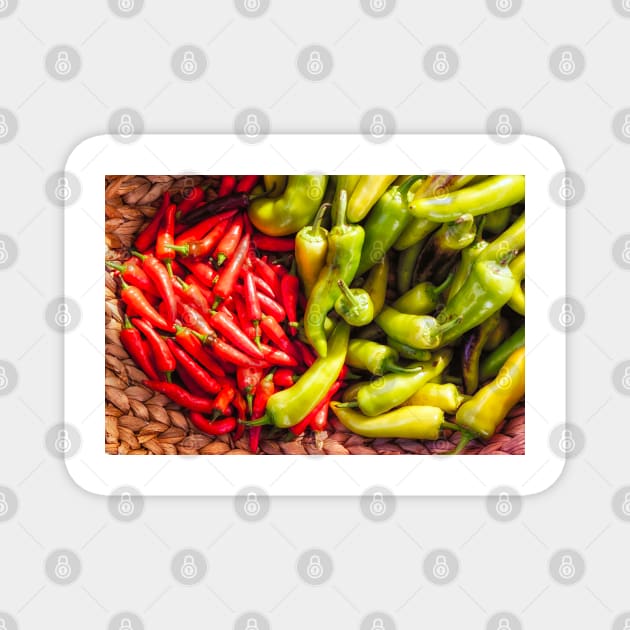 Garden Peppers 1 Magnet by Robert Alsop