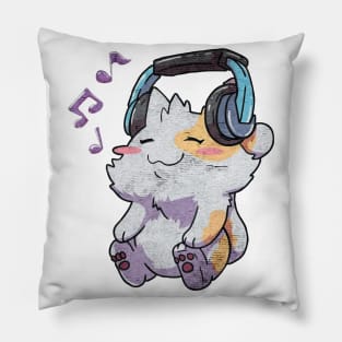 headphone music cats Pillow