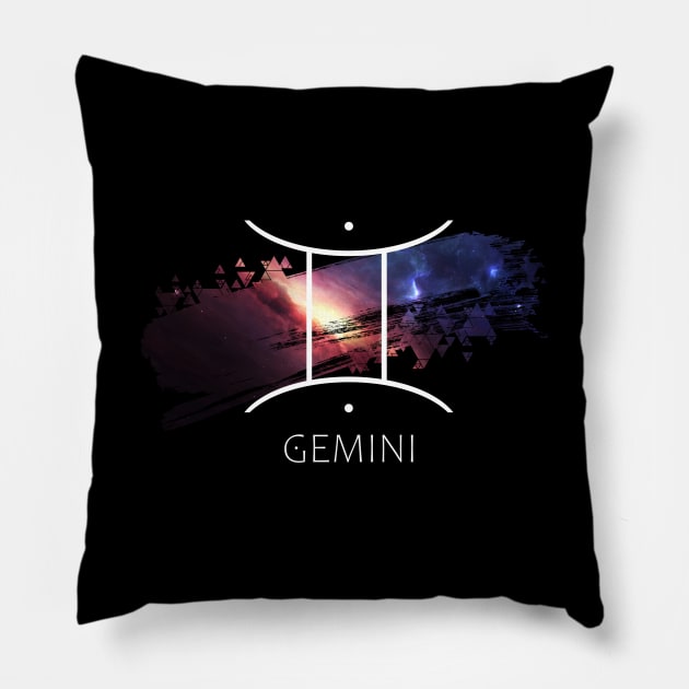 Gemini Zodiac Pillow by Scailaret