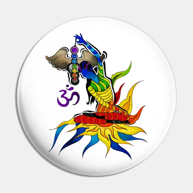 Yoga Chakra Om Pin by Rablo