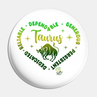 Taurus Zodiac Tshirt Pin