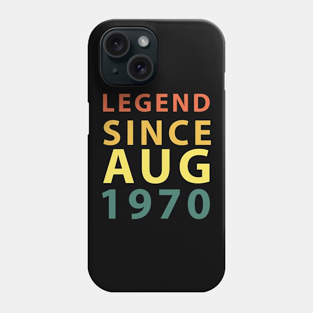 August 1970, Happy 50th Birthday Phone Case by Halmoswi