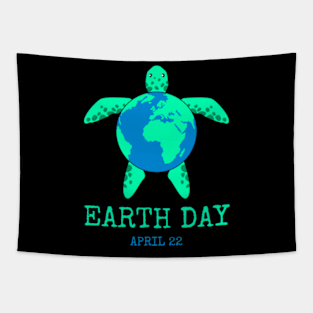 Earth Day 2024 Restore Earth Sea Turtle Art Save the Planet Tapestry