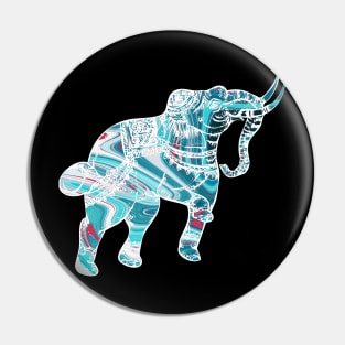 Ornate Thai Elephant In A Colorful Illustration Pin
