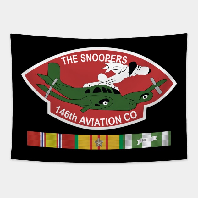 146th Aviation Company - Snoopers w VN SVC X 300 Tapestry by twix123844