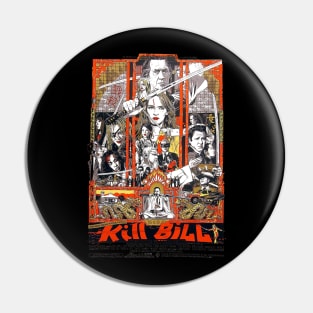 Tarantino Kill Bill Poster Illustration Pin