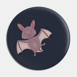 Cute happy baby bat flying cartoon illustration Pin
