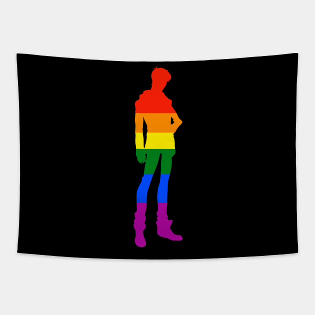 Gay Flag Lance McClain Tapestry by Not Like The Otters