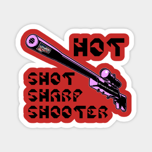 Hot Shot Sharp Shooter, v. Code Pink Blk Text Magnet