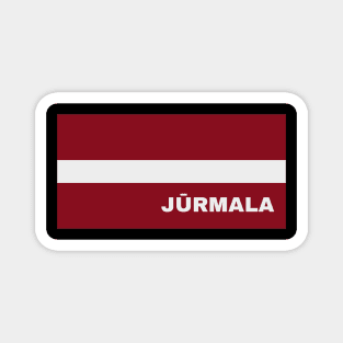 Jūrmala City in Latvian Flag Magnet