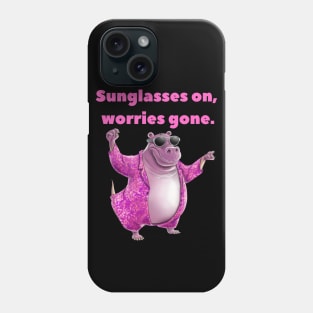 Cool Pink Hippo Phone Case