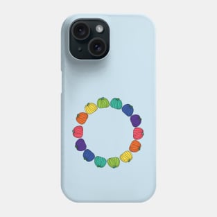 Rainbow Colored Pumpkin Ring Phone Case