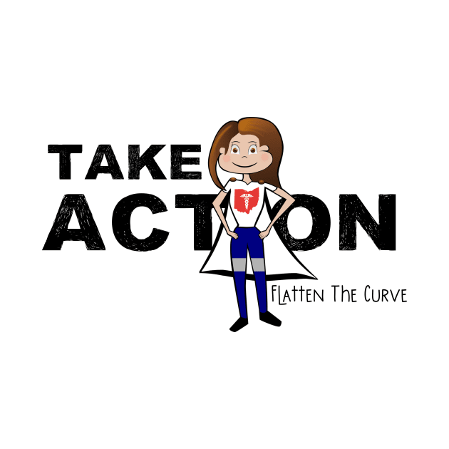 Take Action Dr. Acton Superhero Flatten the Curve Gift by gillys