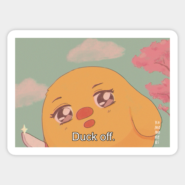 Kawaii Duck Off Anime Sticker