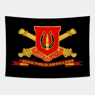 26th Field Artillery w Br - Ribbon Tapestry