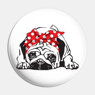 Pug Bandana Pin