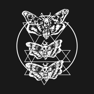 Death Moth Sacred Geometry Witchy Punk Goth T-Shirt