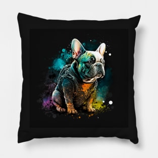 French Bulldog Puppy Frenchy doggy dog Sci-fi Pillow