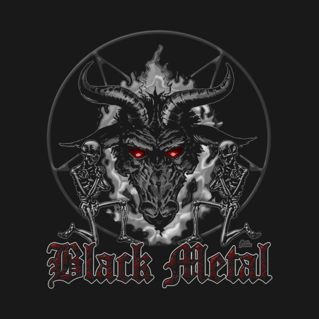 Discover Black Metal Music Baphomet Pentagram - Heavy Metal - T-Shirt