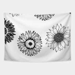 Sunflowers and Daisies Tapestry