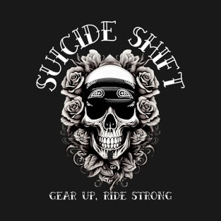 Suicide Shift Skull and Flowers T-Shirt