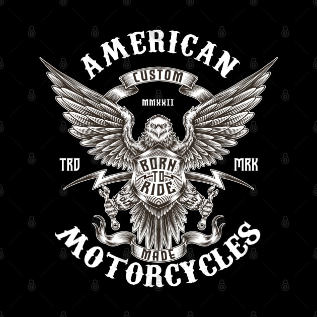 Born to Ride Eagle Logo by Tonymidi Artworks Studio