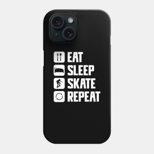 eat sleep skate repeat Phone Case