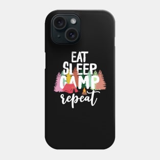 Eat sleep camp repeat Phone Case