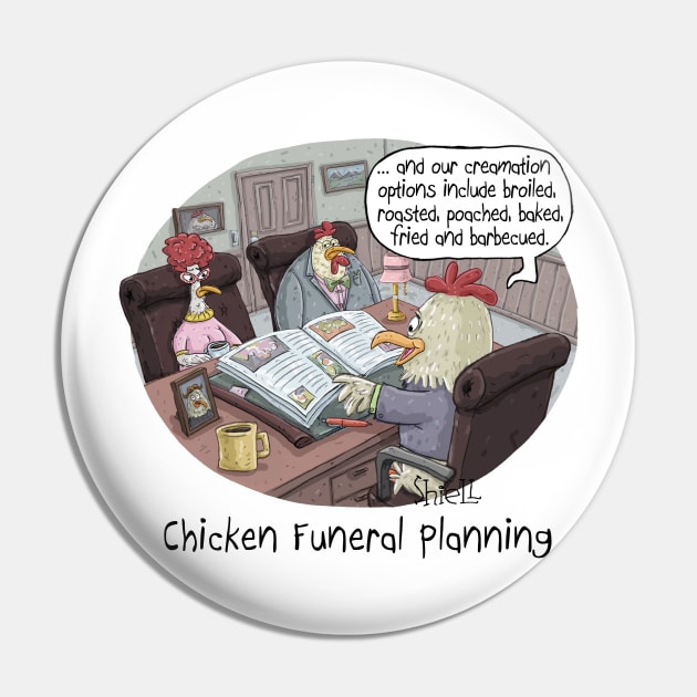 Chicken Funeral Planning Pin by macccc8