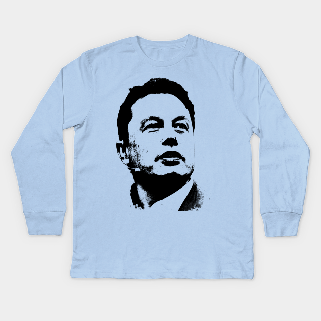 Elon Musk Portrait Pop Art Elon Musk Kinder Long Sleeve T Shirt Teepublic De