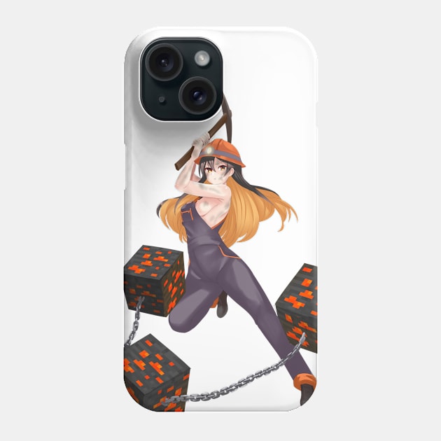 Miner Monerochan Phone Case by Monero Art Fund