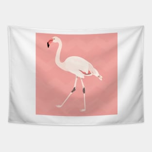 Hand drawn pink flamingo. Seamless pattern Tapestry